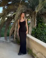 Maxi haljina Maia - crna - Slika 8