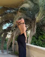 Maxi haljina Maia - crna - Slika 5