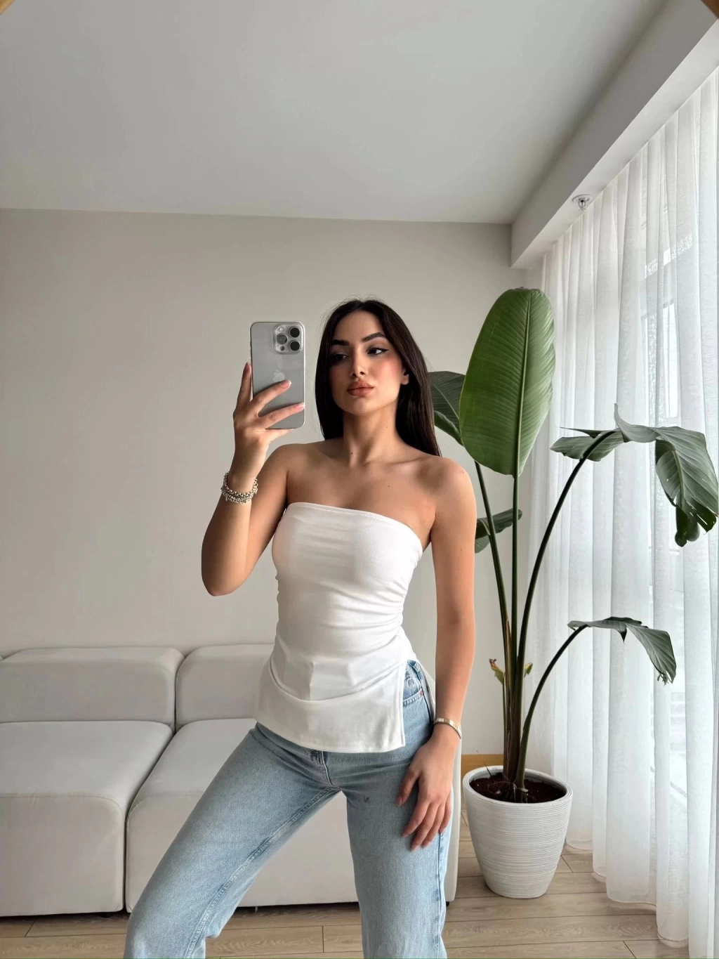 Top Nora - bijeli