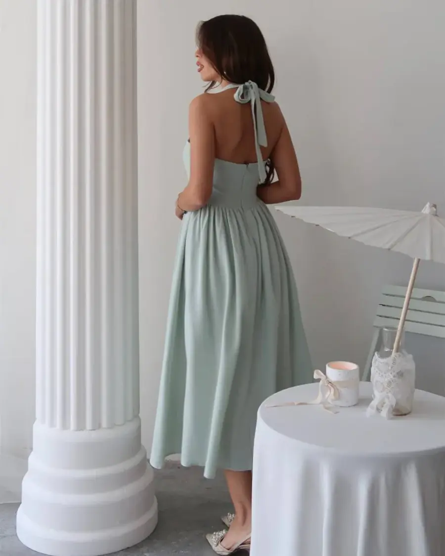Midi haljina Nora - mint - Slika 5