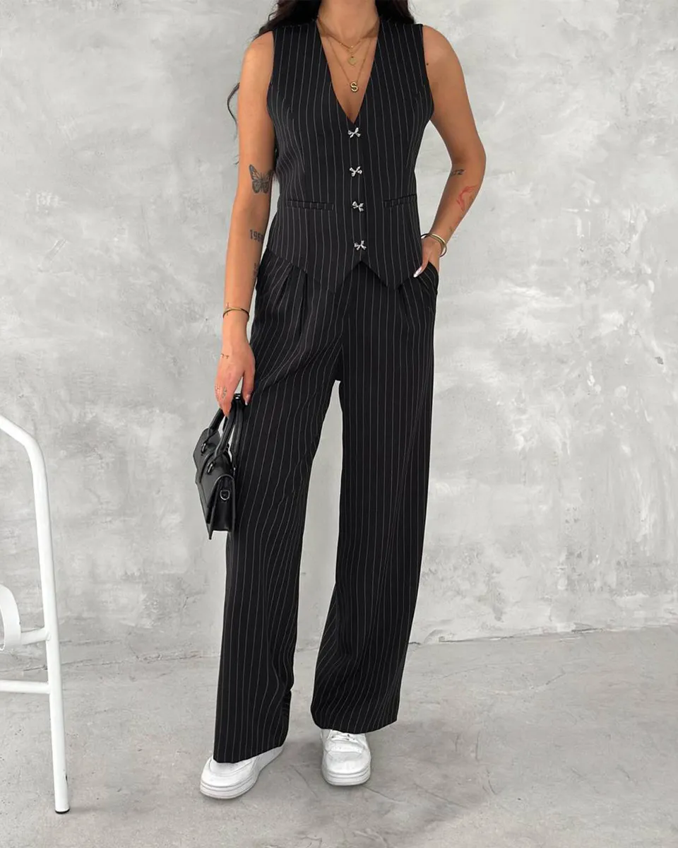 Dvodjelni set Abby - crni - Slika 2