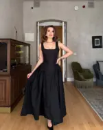 Midi haljina Brigitte - crna - Slika 3