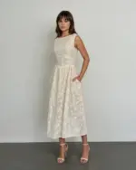 Midi haljina Monroe - cream - Slika 5