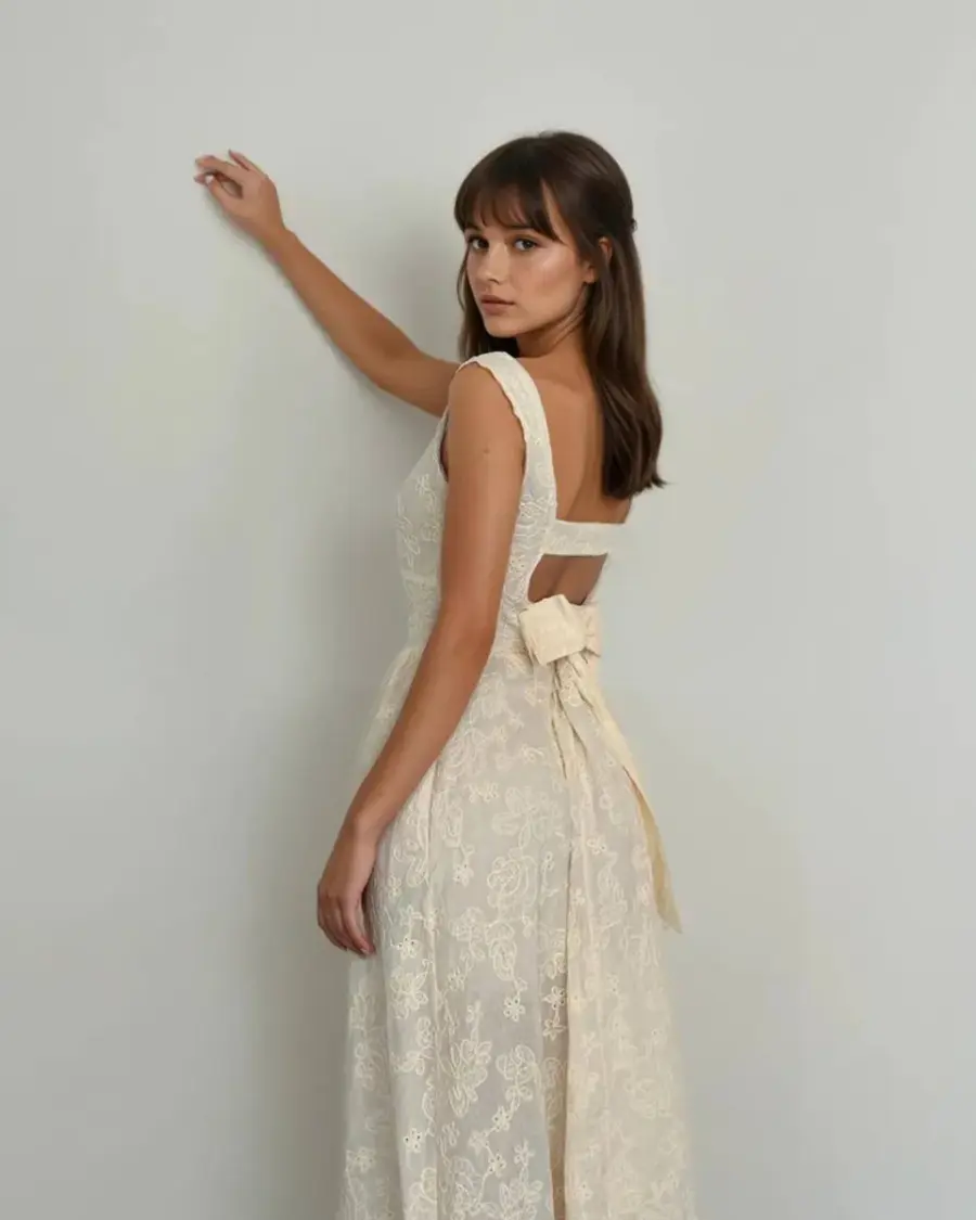 Midi haljina Monroe - cream - Slika 2