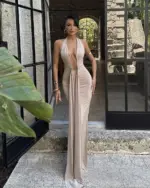 Maxi haljina Bellis  - bež - Slika 2