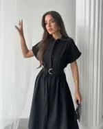 Midi haljina Lucy - crna - Slika 5