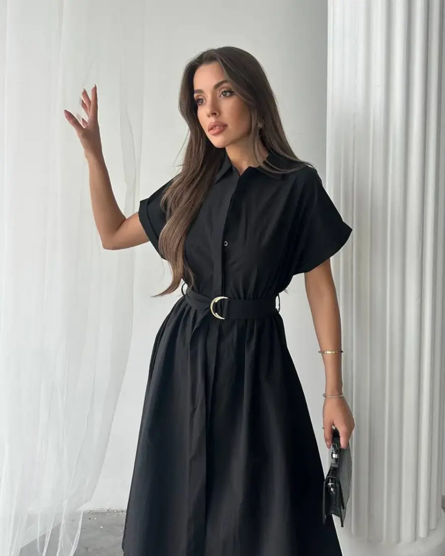 Midi haljina Lucy - crna - Slika 5