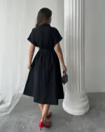 Midi haljina Lucy - crna - Slika 6