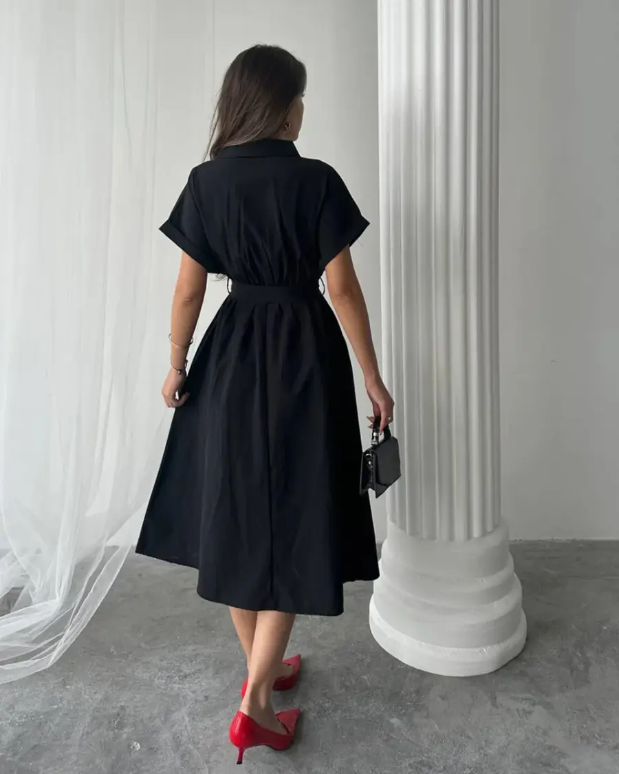 Midi haljina Lucy - crna - Slika 6