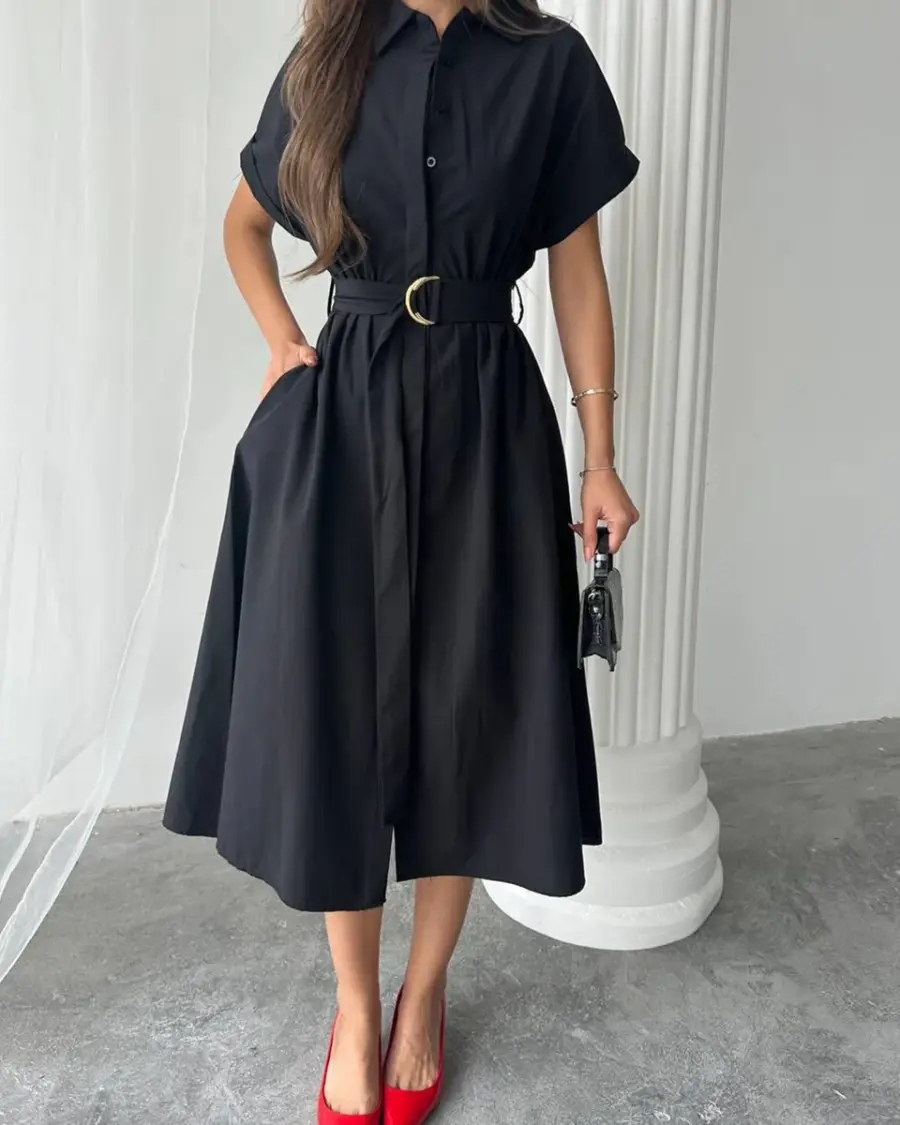 Midi haljina Lucy - crna - Slika 2