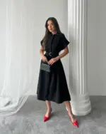 Midi haljina Lucy - crna - Slika 3