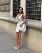 Mini haljina Lumina - bijela - Slika 6