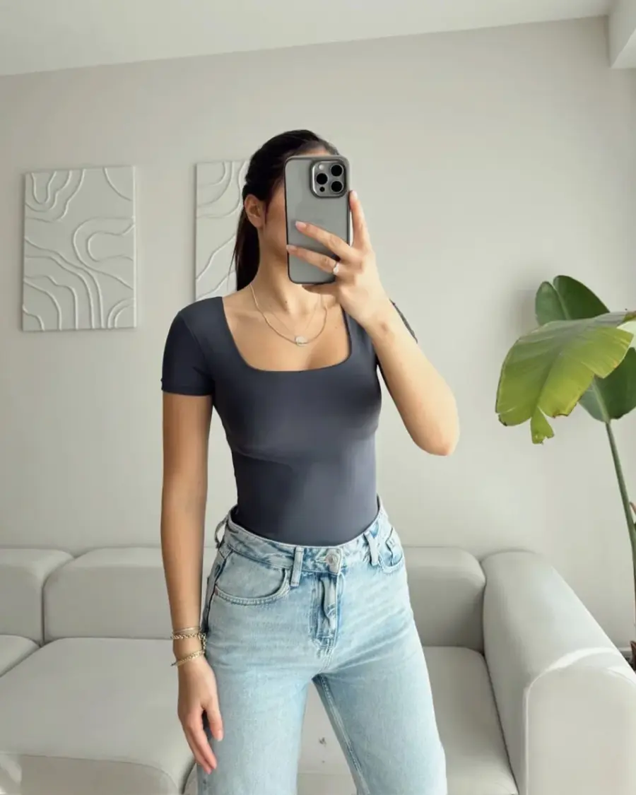 Body Paxton kratki rukav - antracit - Slika 4