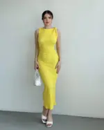 Midi haljina Niki - žuta