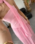 Maxi haljina Maliyah - roza - Slika 3