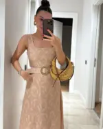 Midi haljina Isadora - bež - Slika 2