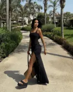 Maxi haljina Astrid - crna - Slika 5