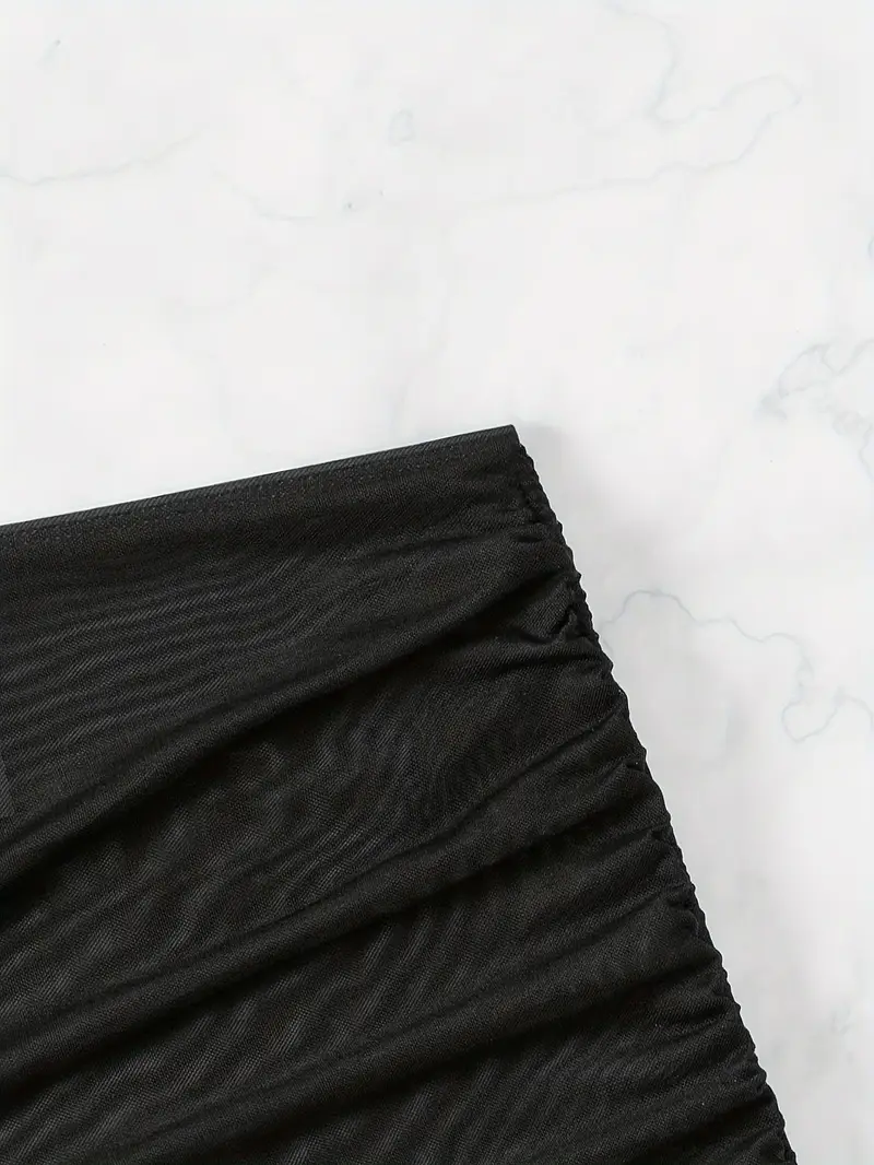 Suknja/pareo za plažu Mesh - crni - Slika 5