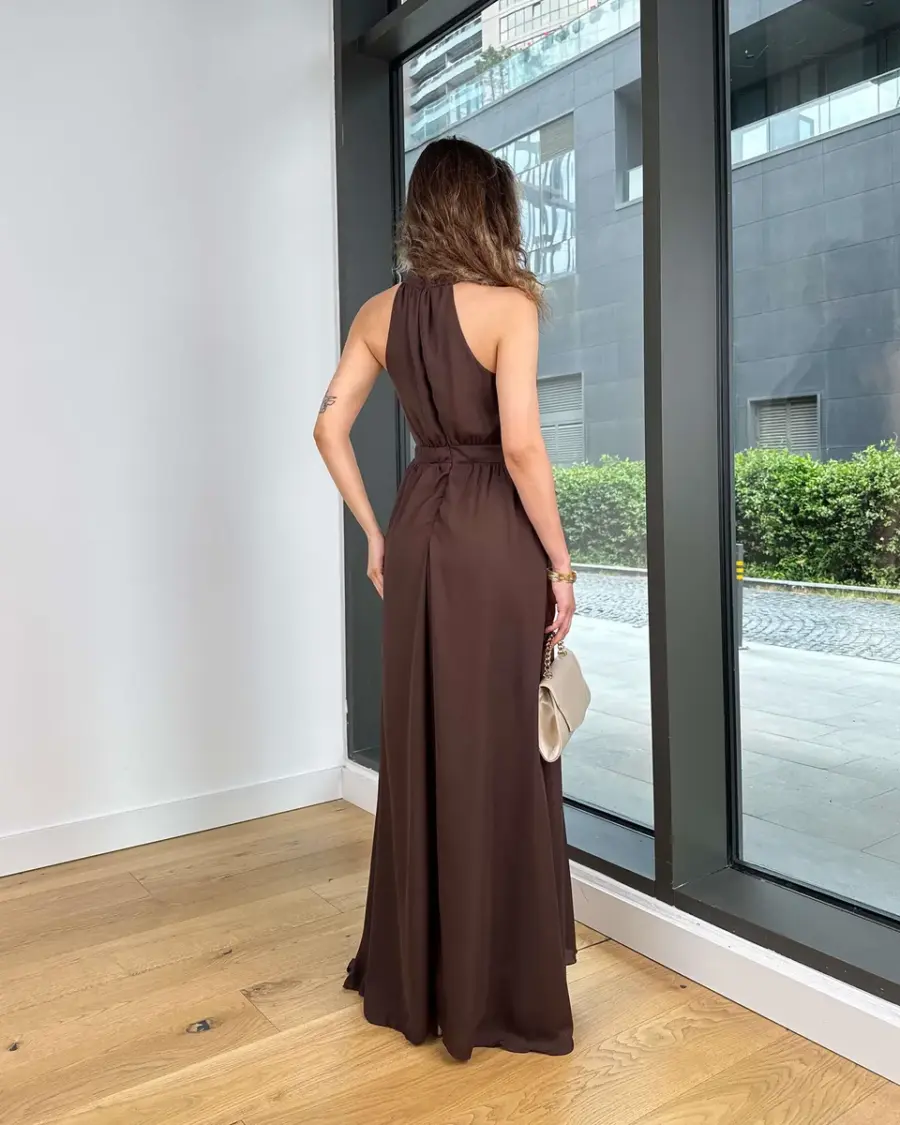 Maxi haljina Herlan  - smeđa - Slika 2