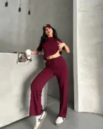 Dvodjelni set Tori - bordo - Slika 2