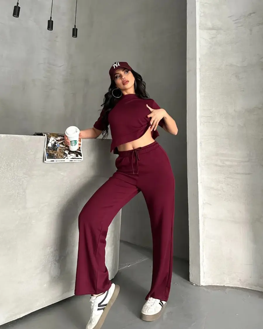 Dvodjelni set Tori - bordo - Slika 2