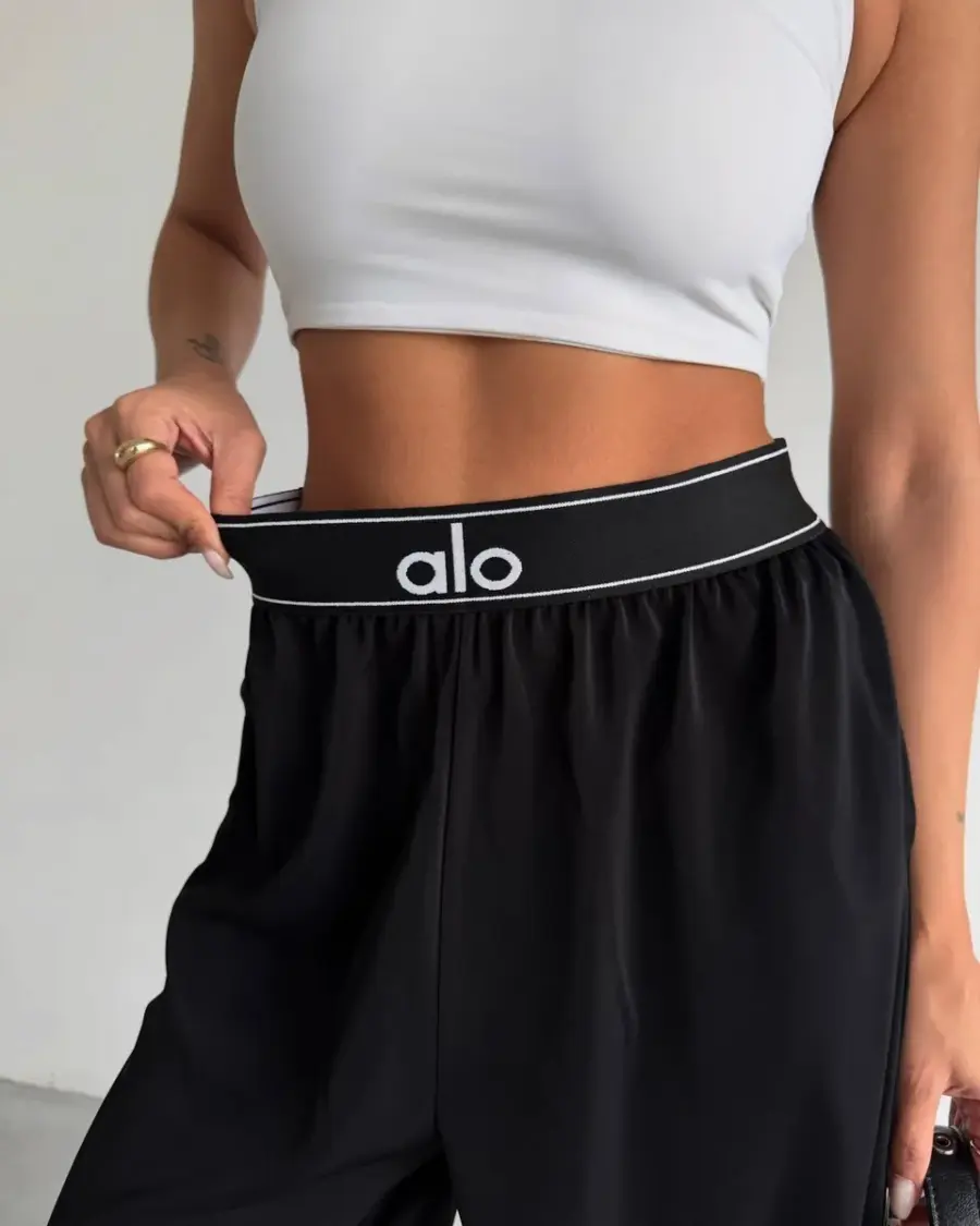 Tanke hlače-šalvare Alo - crne - Slika 4