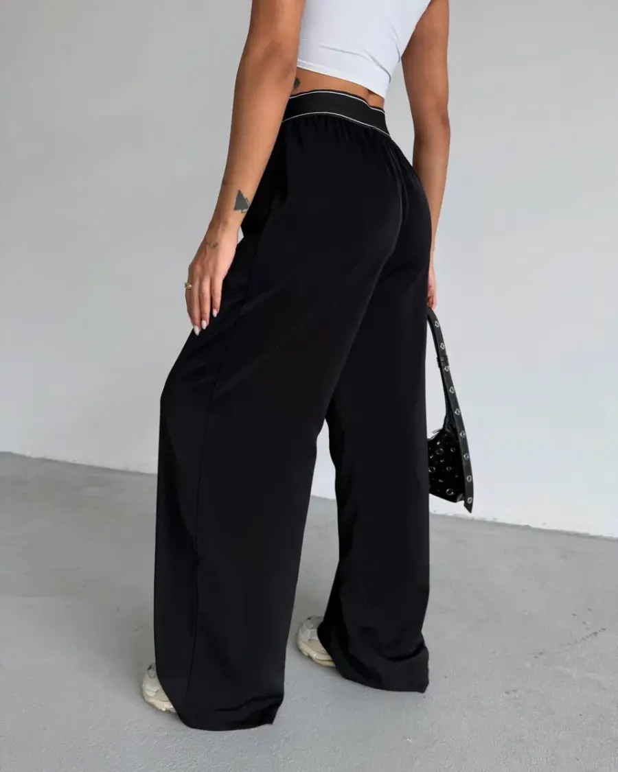 Tanke hlače-šalvare Alo - crne - Slika 6