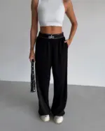 Tanke hlače-šalvare Alo - crne - Slika 5