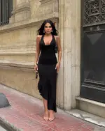 Midi haljina Emanuela - crna - Slika 2