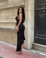 Midi haljina Emanuela - crna - Slika 3