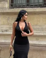 Midi haljina Emanuela - crna - Slika 6