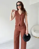 Dvodjelni set  Sofia - smeđi - Slika 5