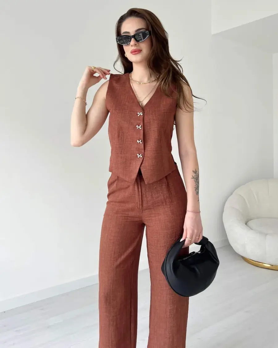 Dvodjelni set  Sofia - smeđi - Slika 5