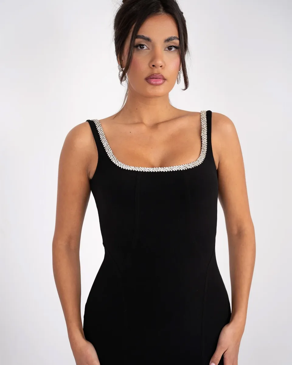 Maxi haljina Yasmine - crna - Slika 6