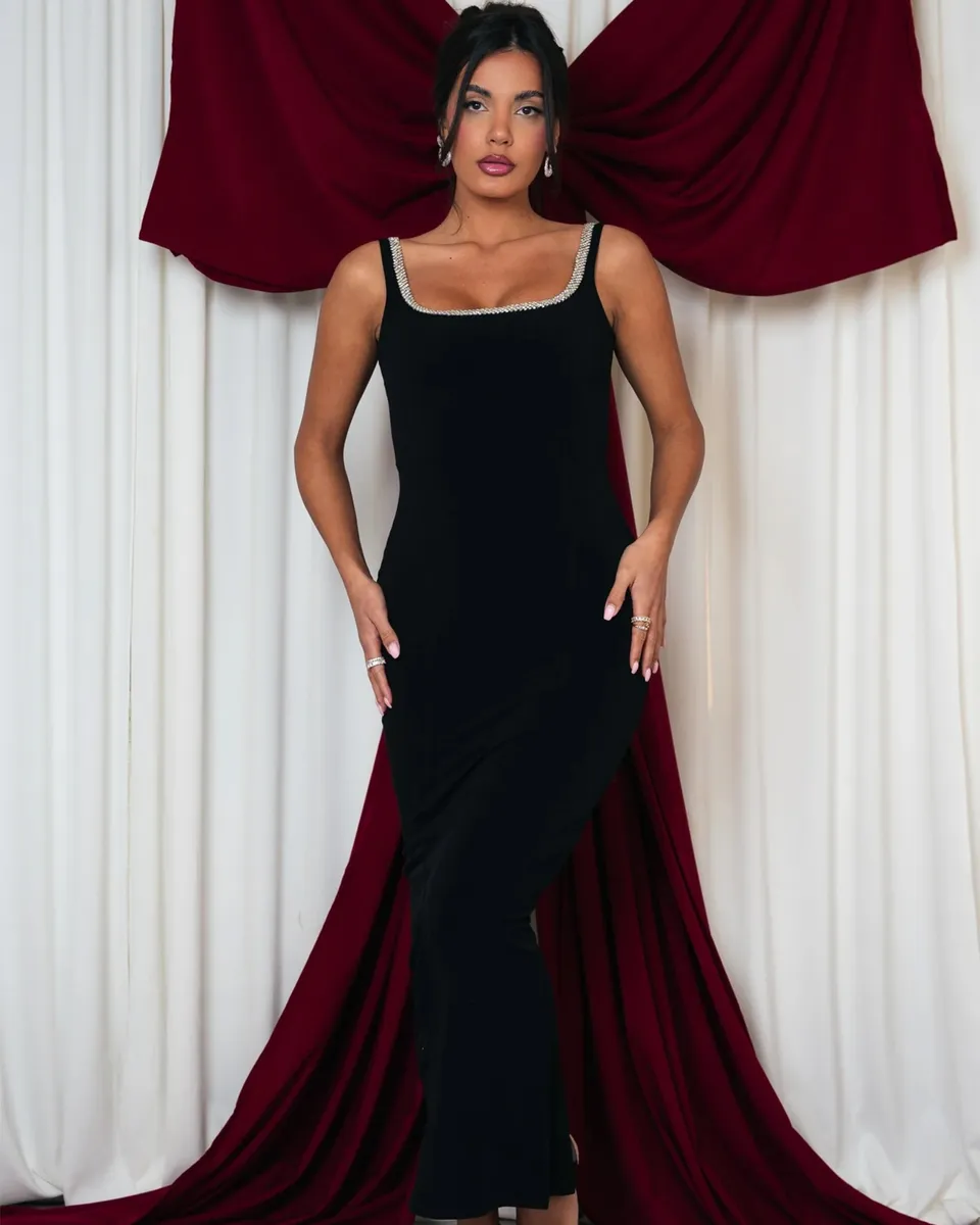 Maxi haljina Yasmine - crna - Slika 8