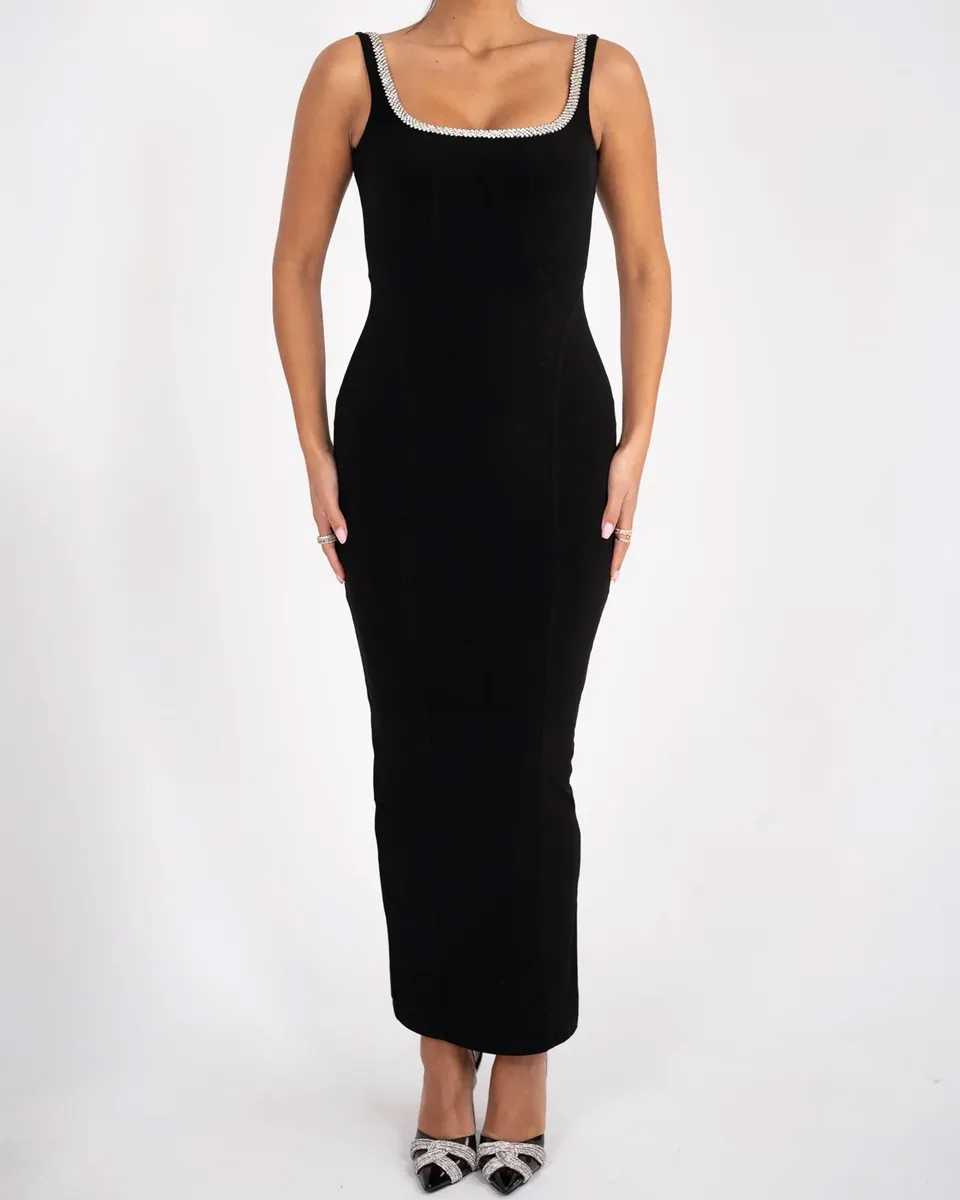 Maxi haljina Yasmine - crna - Slika 7