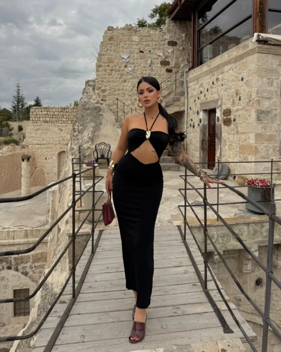 Midi haljina Polly - crna - Slika 4