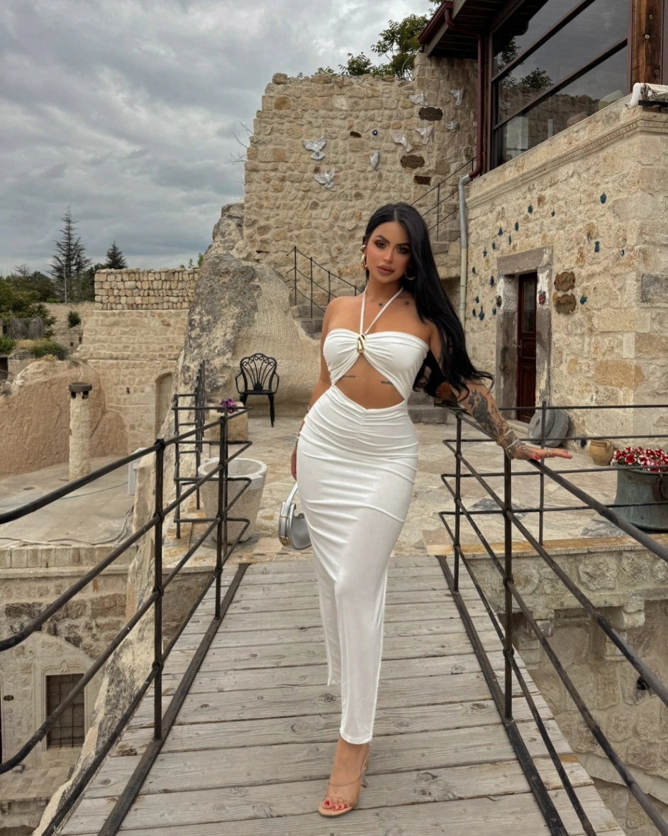 Midi haljina Polly - bijela - Slika 2