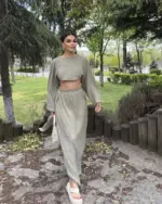 Dvodjelni set Tiana - maslinasti - Slika 2