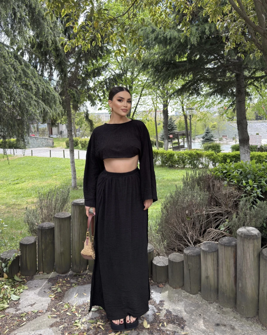 Dvodjelni set Tiana - crni