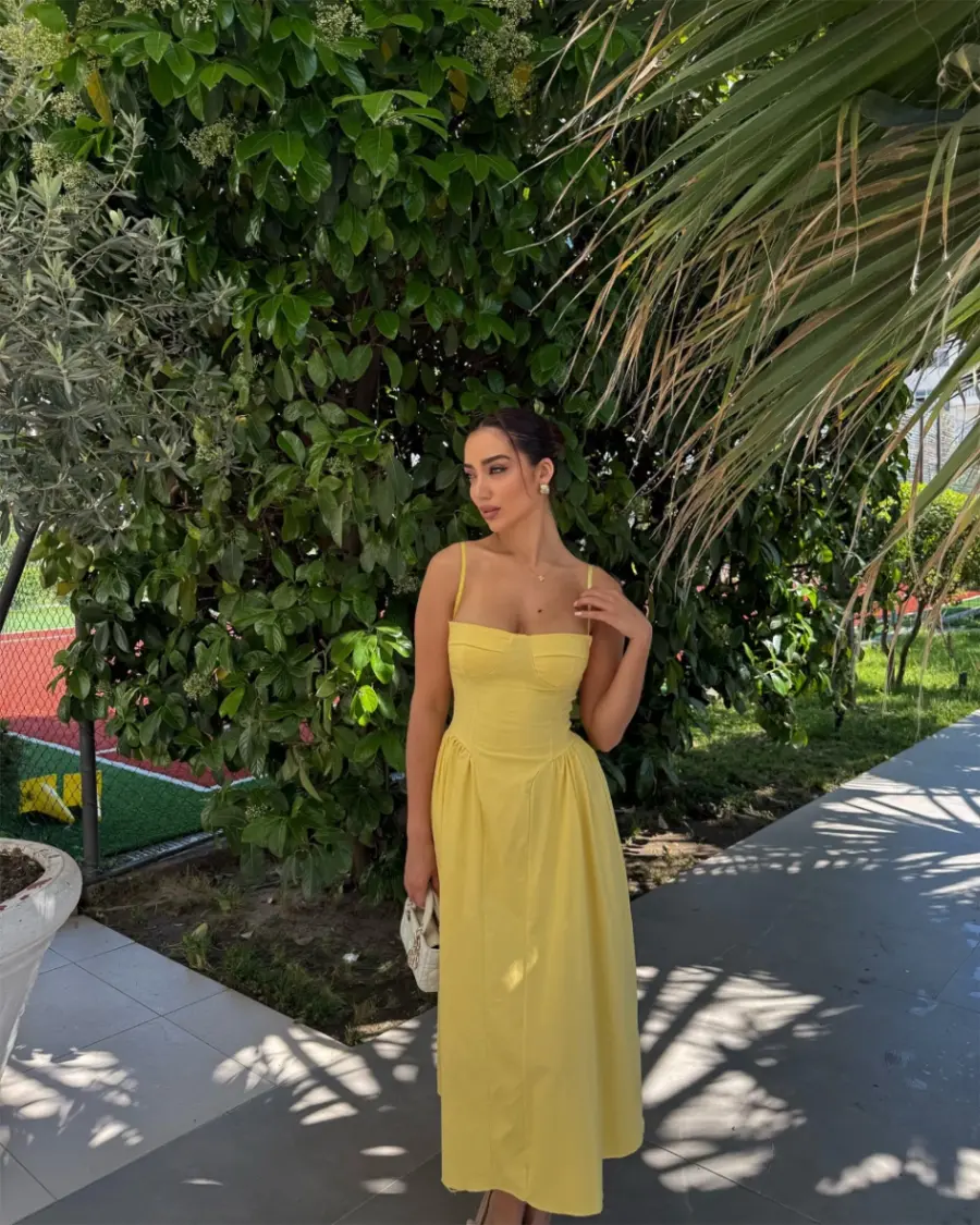 Midi haljina Brionna - žuta - Slika 2