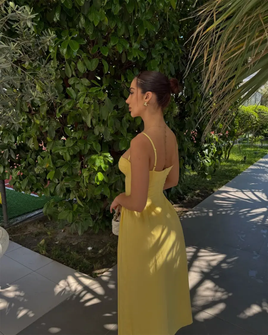 Midi haljina Brionna - žuta - Slika 3