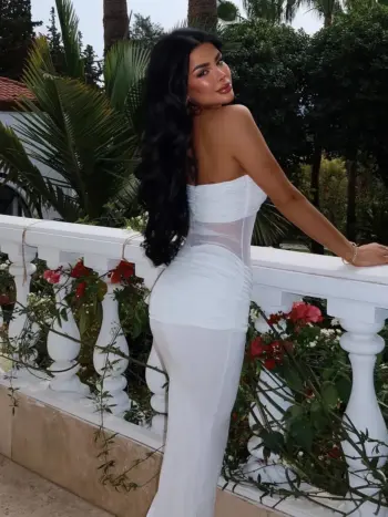 Maxi haljina Armen - bijela 9 Lunatik