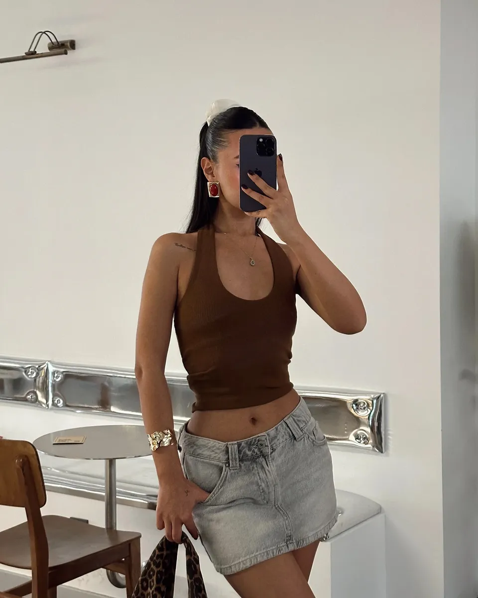 Top Odele - smeđi - Slika 2