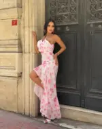 Maxi haljina Delia - roza - Slika 3