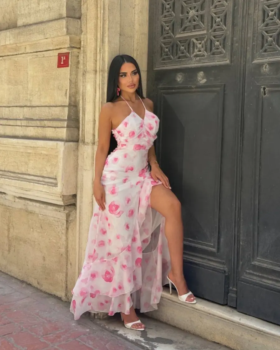 Maxi haljina Delia - roza - Slika 5