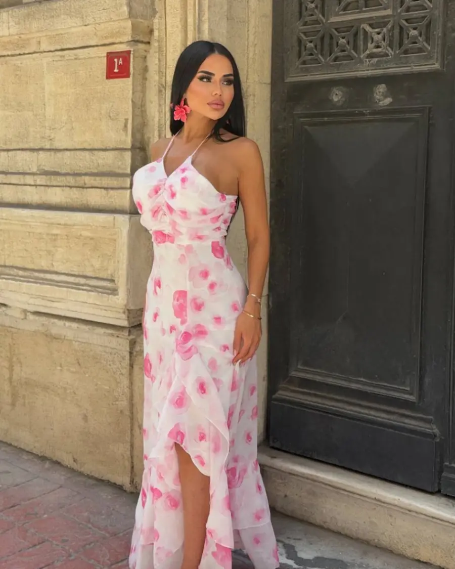 Maxi haljina Delia - roza - Slika 6