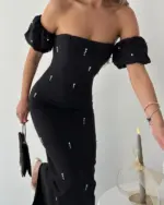 Maxi haljina Elisa - crna - Slika 3