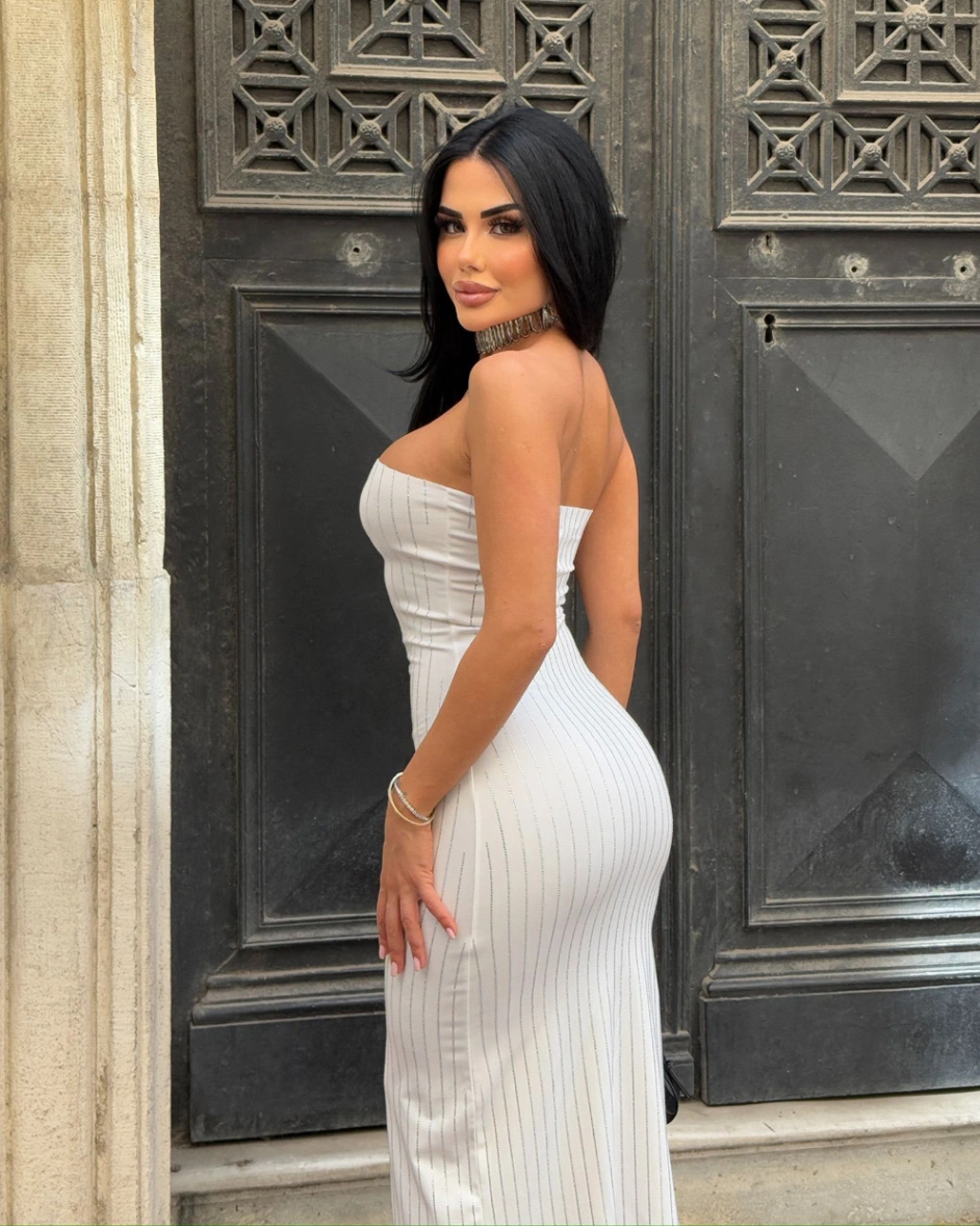 Midi haljina Janessa - bijela