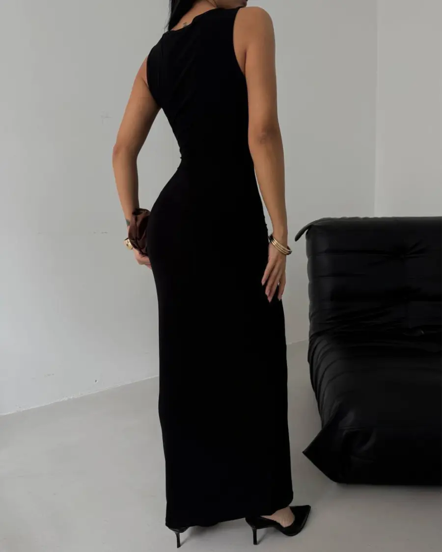 Midi haljina Daniela - crna - Slika 3